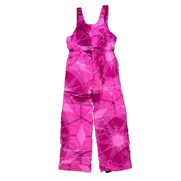 Obermeyer Kids Pink Snow Bib Pants Geometric Insulated I Grow Winter 8 - Picture 4 of 6